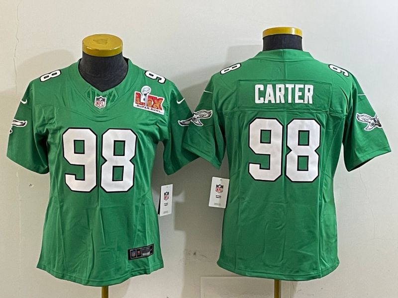 Youth Philadelphia Eagles #98 Carter Green three generations 2025 Nike Vapor Limited NFL Jersey style 2